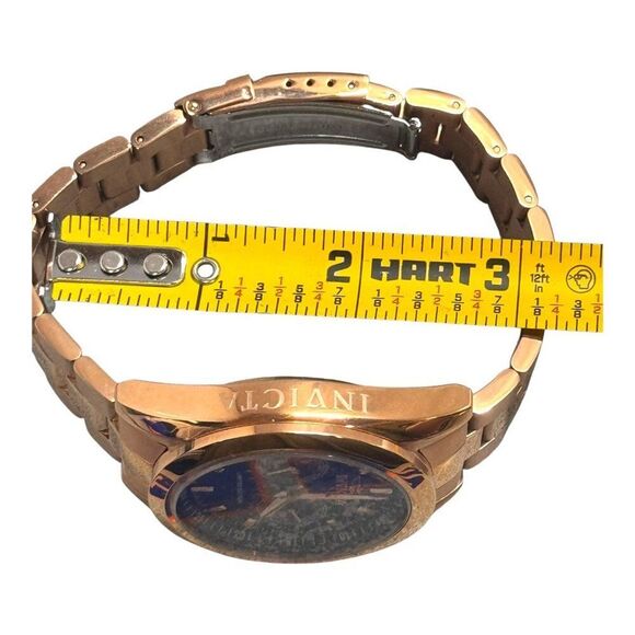 Invicta Poseidon 100M Limited Edition 14711 Rose Gold Watch Blue Dial Chronograp - Picture 6 of 10